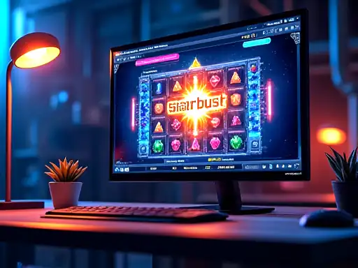 Starburst pokie artwork at Hellspin Casino