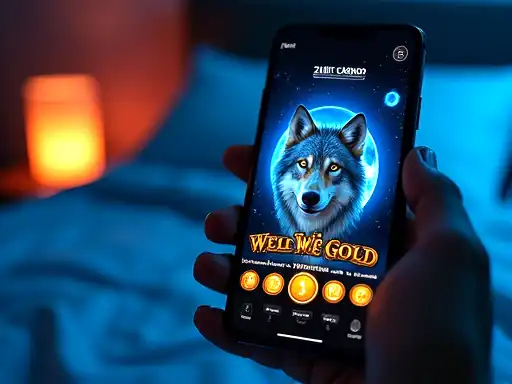 Wolf Gold pokie artwork at Hellspin Casino
